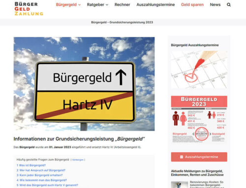 Projekt Buergergeld-Zahlung.de: News zu Bürgergeld, Rente, Regeln und Zuschüsse